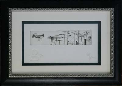 Framed artwork in decorative frame