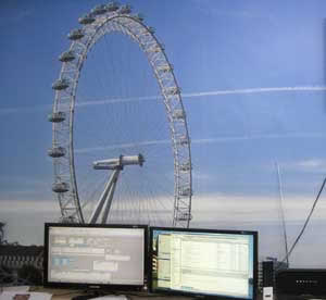 Wallpaper with ferris wheel