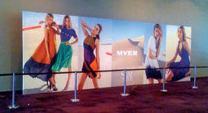 media board with printed wallpaper